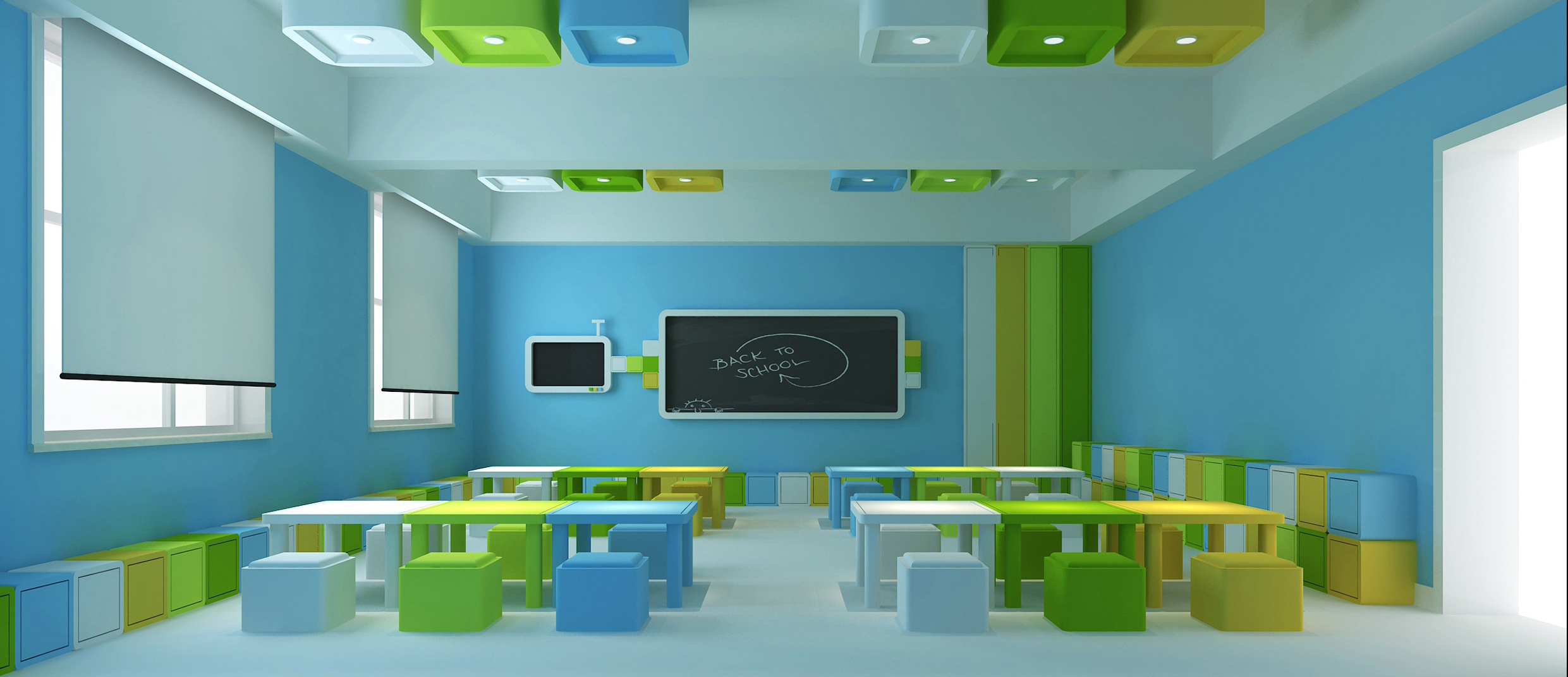 「早教機構(gòu)裝修效果圖」早教中心裝修設計效果圖